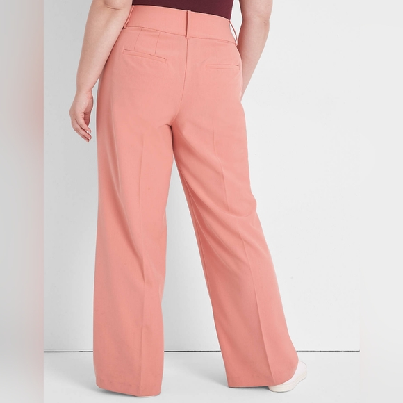 Lane Bryant Perfect Wide Leg Pant in PEACH, Size 28 - Picture 2 of 7